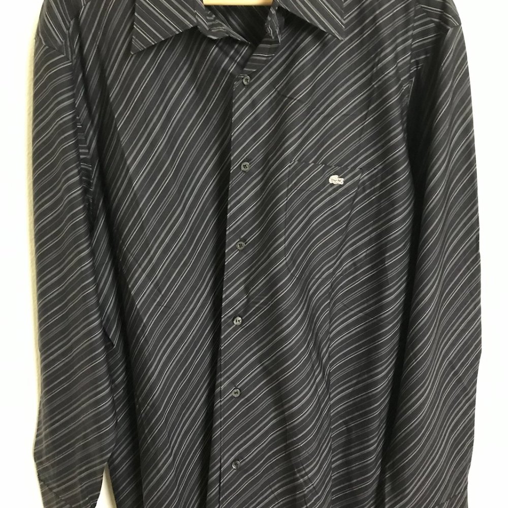 Lacoste button-front, dress shirt, size 45, US L